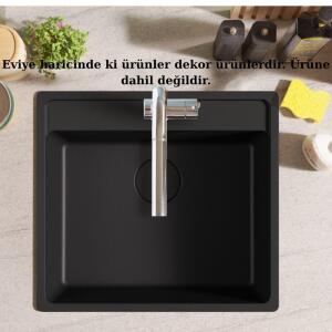 Franke Maris MRG 610-52 Matt Black Evye, Tezgah Üstü - 4