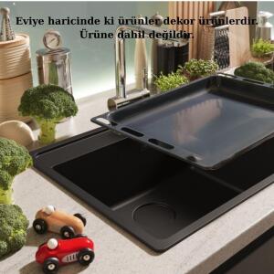 Franke Maris MRG 610-52 Matt Black Evye, Tezgah Üstü - 5