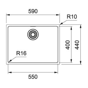 Franke Maris MRX 110-55 Paslanmaz Çelik Tezgah Altı Evye - 2