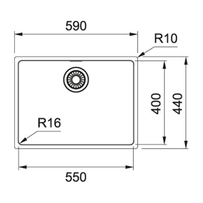 Franke Maris MRX 110-55 Paslanmaz Çelik Tezgah Altı Evye - 2
