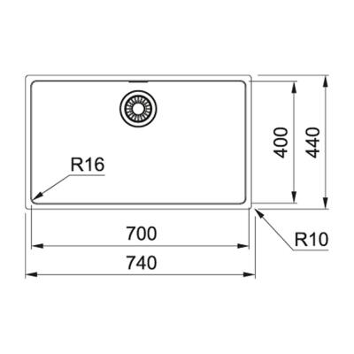 Franke Maris MRX 110-70 Paslanmaz Çelik Tezgah Altı Evye - 2