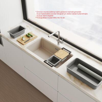 Franke MRG 110-52 Granit Evye, Sahara, Tezgahaltı, Tek hazne, 52x40 cm - 3