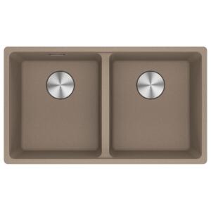 Franke MRG 120-35-35 Granit Oyster Renk Evye, ACTIVE PLUS DOCCIA 2.0 Krom Renk Armatür, Sıvı Sabunluk Oyster Renk - 3