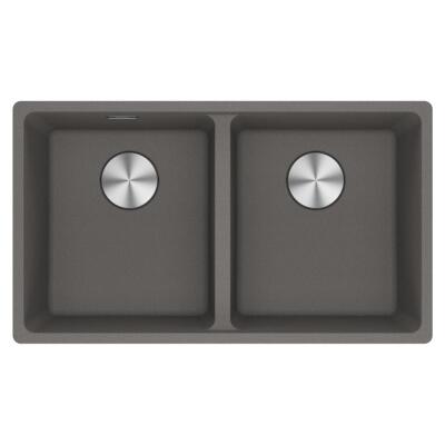 Franke MRG 120-35-35 Granit Stone Grey Renk Evye, ACTIVE PLUS DOCCIA 2.0 Krom Renk Armatür, Sıvı Sabunluk Stone Grey Renk - 3