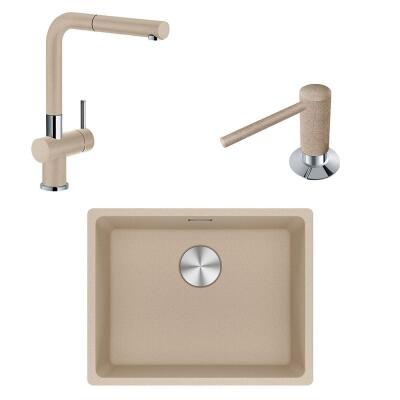 Franke Maris MRG 110-52 Üçlü Set, Avena renk, Evye - Armatür - Sıvı sabunluk - 1