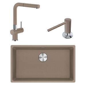 Franke MRG 110-72 Üçlü Set, Oyster renk, Evye - Armatür - Sabunluk - Franke