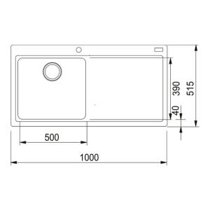 Franke MTG 611-100 Slate Grey Renk, Sağ Taraf Damlalıklı Eviye - 2