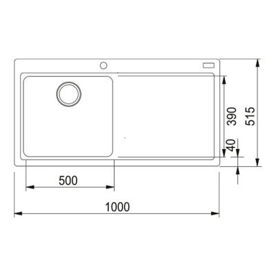 Franke MTG 611-100 Stone Grey Renk, Sağ Taraf Damlalıklı Eviye - 2