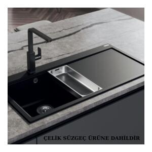 Franke MTG 611-100 Stone Grey Renk, Sol Taraf Damlalıklı Eviye - 3