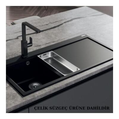 Franke MTG 611-100 Stone Grey Renk, Sol Taraf Damlalıklı Eviye - 3