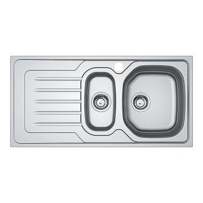 Franke OLL 651-100 Paslanmaz Çelik Eviye, 1,5 Hazne, Sol damlalık, Dekorlu yüzey - 1