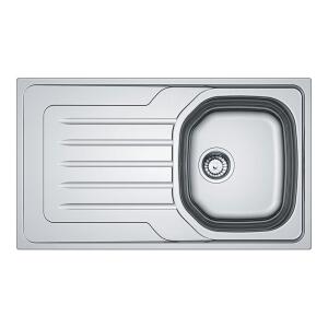 Franke OndaLine OLX 611 Paslanmaz Çelik Evye, Sol damlalık, Inox, 86x50 cm - Franke
