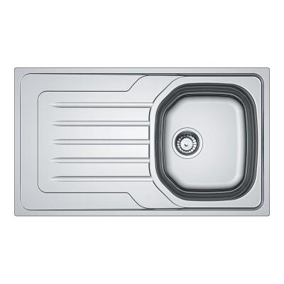 Franke OndaLine OLX 611 Paslanmaz Çelik Evye, Sol damlalık, Inox, 86x50 cm - 1