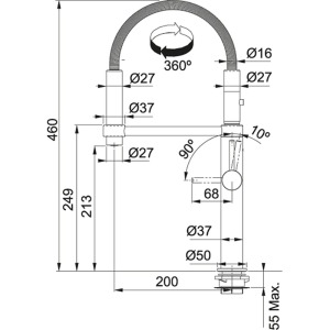 Franke Pescara Armatür, Krom ( 115.0393.976 ) - 3