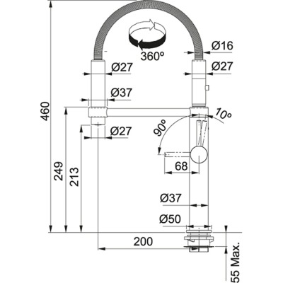 Franke Pescara Armatür, Krom ( 115.0393.976 ) - 3