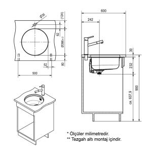 Franke Rondo ROX 610-110-38 Paslanmaz Çelik Evye, Tezgah altı, 38cm - 2