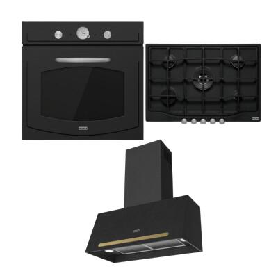 Franke Siyah Set 6, Fırın, Ocak, Davlumbaz, Bulaşık Makinesi, Evye ve Armatür, Nero Renk - 2