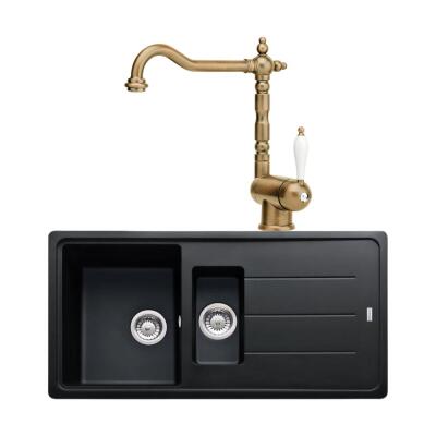 Franke Siyah Set 6, Fırın, Ocak, Davlumbaz, Bulaşık Makinesi, Evye ve Armatür, Nero Renk - 3