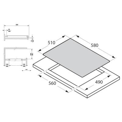 Franke Smart FRSM 604 C T BK Ankastre Elektrikli Ocak, 60 cm, Siyah Cam - 2