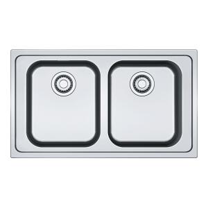 Franke Smart SRX 611-86 Paslanmaz Çelik Evye, 2 Hazne, Mat Yüzey - Franke