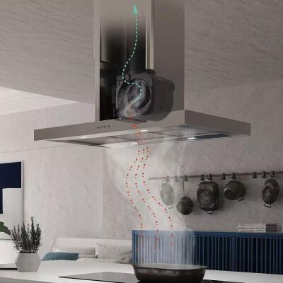 Franke 905 I BK MATT/900 Ada Format Tale Davlumbaz, Mat Siyah Renk, 90 cm - 5