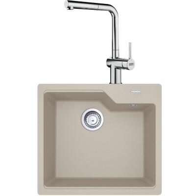 Franke UBG 610-56 Granit Sahara Evye, ACTIVE PLUS DOCCIA 2.0 Spiralli, Krom Armatür - 1