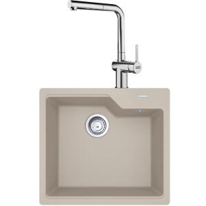 Franke UBG 610-56 Granit Sahara Evye, ACTIVE PLUS DOCCIA 2.0 Spiralli, Krom Armatür - Franke