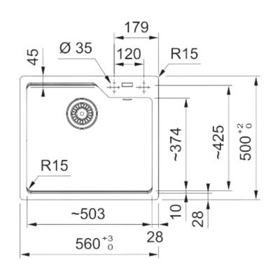 Franke UBG 610-56 Granit Avena Evye, ACTIVE PLUS DOCCIA 2.0 Spiralli, Krom Armatür - 5