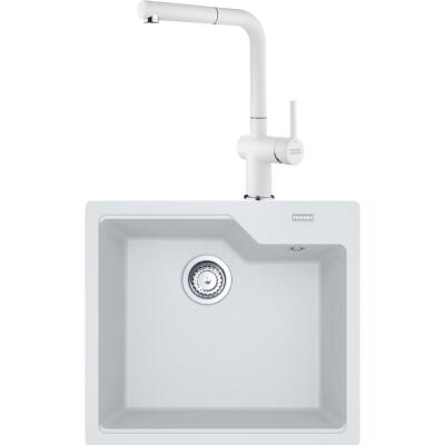 Franke UBG 610-56 Granit Bianco Evye, ACTIVE PLUS DOCCIA 2.0 Spiralli, Bianco Armatür - 1