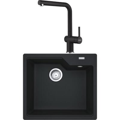 Franke UBG 610-56 Granit Nero Evye, ACTIVE PLUS DOCCIA 2.0 Spiralli, Nero Armatür - 1