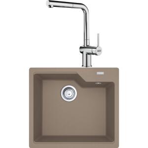 Franke UBG 610-56 Granit Oystre Evye, ACTIVE PLUS DOCCIA 2.0 Spiralli, Krom Armatür - Franke