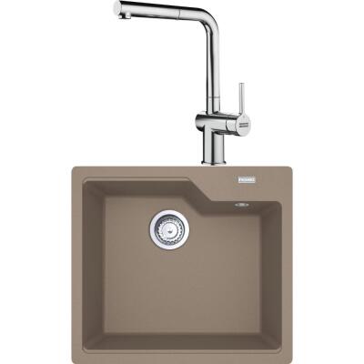 Franke UBG 610-56 Granit Oystre Evye, ACTIVE PLUS DOCCIA 2.0 Spiralli, Krom Armatür - 1