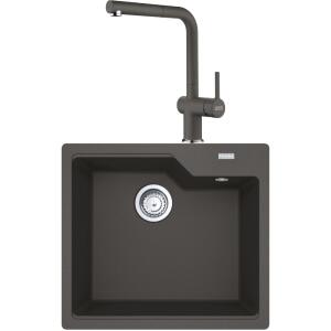 Franke UBG 610-56 Granit Slate Grey Evye, ACTIVE PLUS DOCCIA 2.0 Spiralli, Slate Grey Armatür - Franke