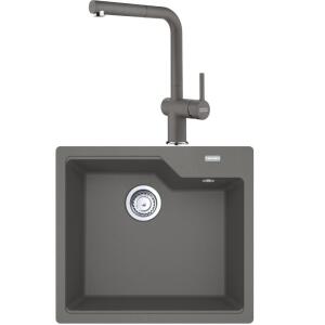 Franke UBG 610-56 Granit Stone Grey Evye, ACTIVE PLUS DOCCIA 2.0 Spiralli, Stone Grey Armatür - Franke