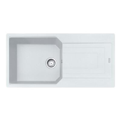 Franke Urban UBG 611-100 Granit Evye, Bianco (beyaz), Tek hazne, Damlalıklı, 100x50 cm - 1