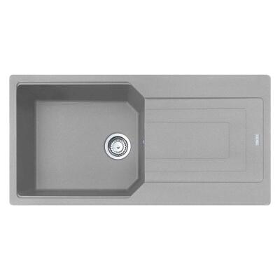 Franke Urban UBG 611-100 Granit Evye, Stone Grey (gri), Tek hazne, Damlalıklı, 100x50 cm - 1