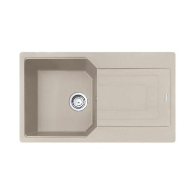 Franke Urban UBG 611-86 Granit Evye, Sahara, Tezgah üstü, Tek hazne, Damlalıklı, 86x50 cm - 1