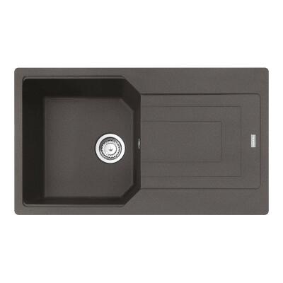 Franke Urban UBG 611-86 Granit Evye, Slate Grey, Tezgah üstü, Tek hazne, Damlalıklı, 86x50 cm - 1