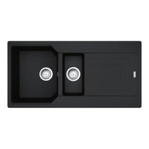 Franke Urban UBG 651-100 Granit Nero Evye, Active Plus Doccia Nero Armatür - 2