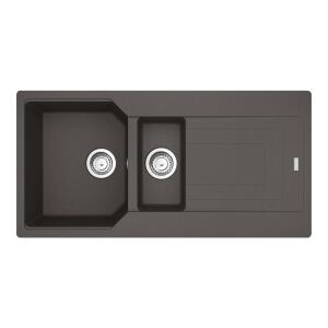 Franke Urban UBG 651-100 Granit Slate Grey Evye, Active Plus Doccia Krom Armatür - Franke