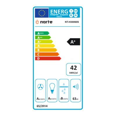 Narte H30060S Sessiz Davlumbaz, Gri Renk, 60 cm - 5