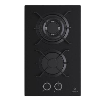 Narte CG20030B, Siyah Renk, 2 Gözlü, Cam Ocak, 30 cm - 1