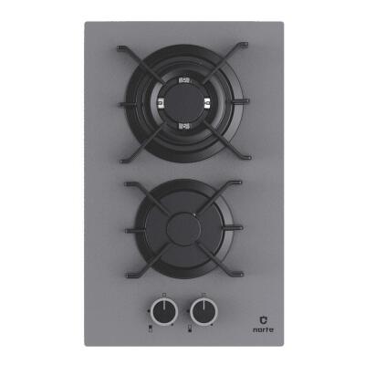 Narte CG20030S, Gri Renk, 2 Gözlü, Cam Ocak, 30 cm - 1