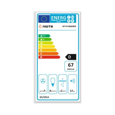 Narte H10060WX, Duvar Tipi Davlumbaz, Beyaz, 60 cm - 4
