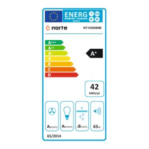 Narte H30090B Sessiz Davlumbaz, Siyah Renk, 90 cm - 3