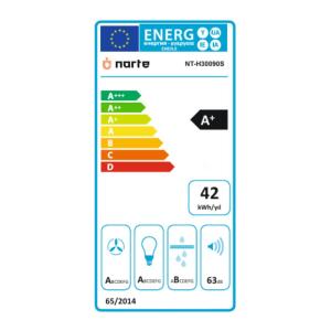 Narte H30090S Sessiz Davlumbaz, Gri Renk, 90 cm - 5
