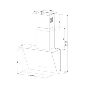 Narte H30090W Sessiz Davlumbaz, Beyaz Renk, 90 cm - 2