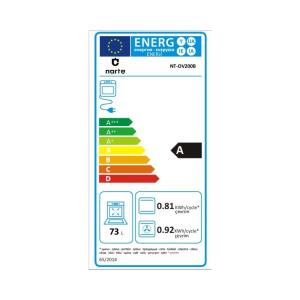 Narte OV200W, Ankastre Fırın, Beyaz Renk, Cam 60 cm - 2