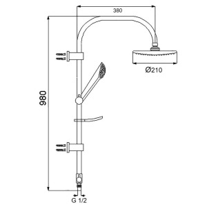 Newarc 440530 Premium Duş Ünitesi Krom - 2