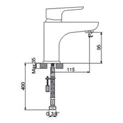 Newarc 921521 Loft Lavabo Bataryası - 2
